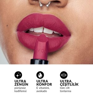 رژ لب اورجینال برند Avon مدل Ultra Mat Ruj Ravishing Rose کد 833479253