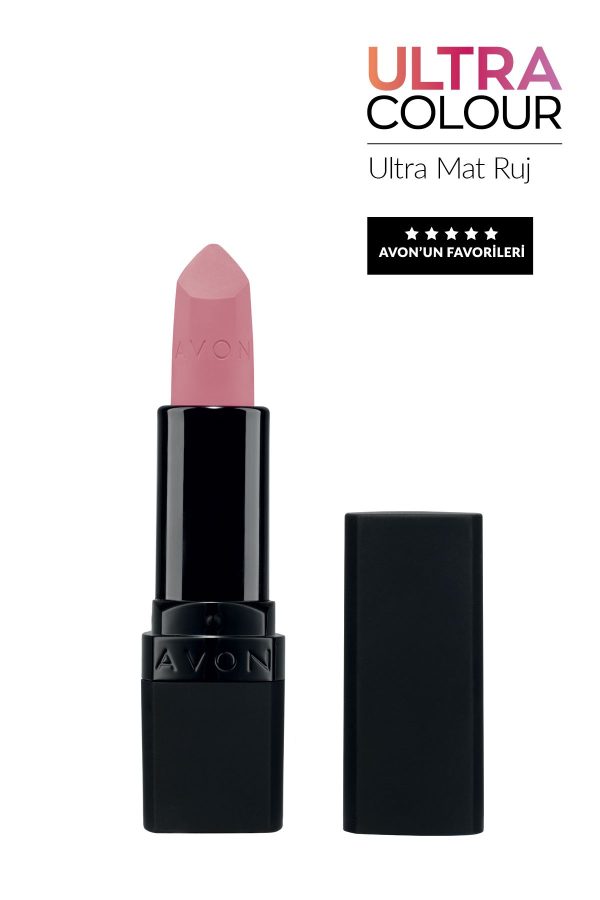 رژ لب اورجینال برند Avon مدل Ultra Mat Ruj Ravishing Rose کد 833479271