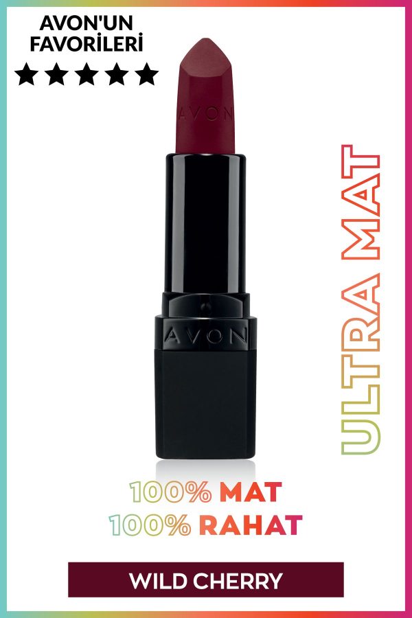 رژ لب اورجینال برند Avon مدل Ultra Mat Ruj Ravishing Rose کد 319995290