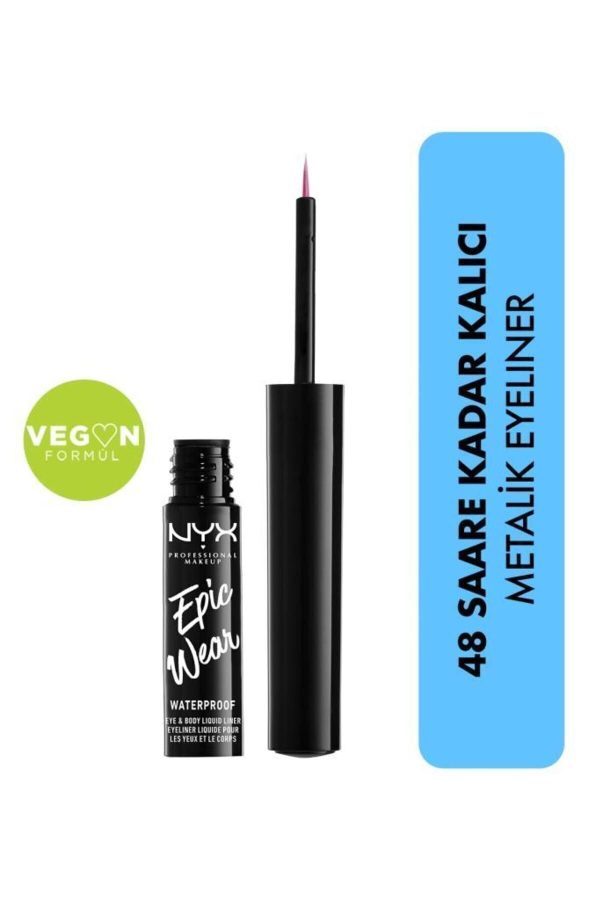 آیلاینر اورجینال برند Nyx professional makeup مدل Epic Wear Metallic Liquid Liner کد 119227893