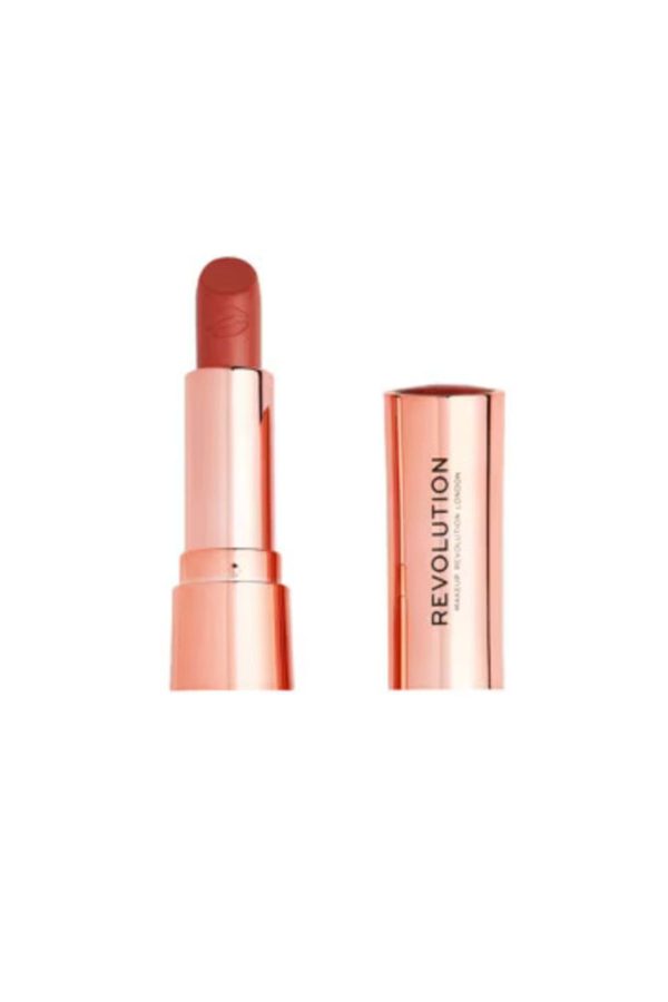 رژ لب اورجینال برند Revolution مدل Satin Kiss Lipstick Heart Race کد 770097837