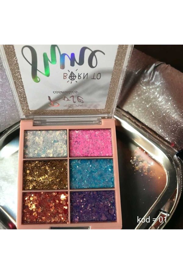 سایه چشم اورجینال برند Rose مدل Glitter Powder 6'lı Far Seti کد 828891629
