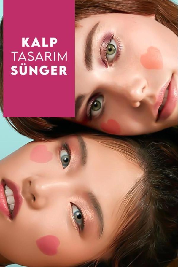 رژ گونه اورجینال برند Mujgan مدل Kalp Detaylı Süngerli Sıvı Allık کد 786575883 - Image 2