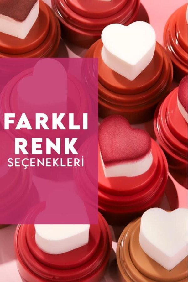 رژ گونه اورجینال برند Mujgan مدل Kalp Detaylı Süngerli Sıvı Allık کد 786575883 - Image 3