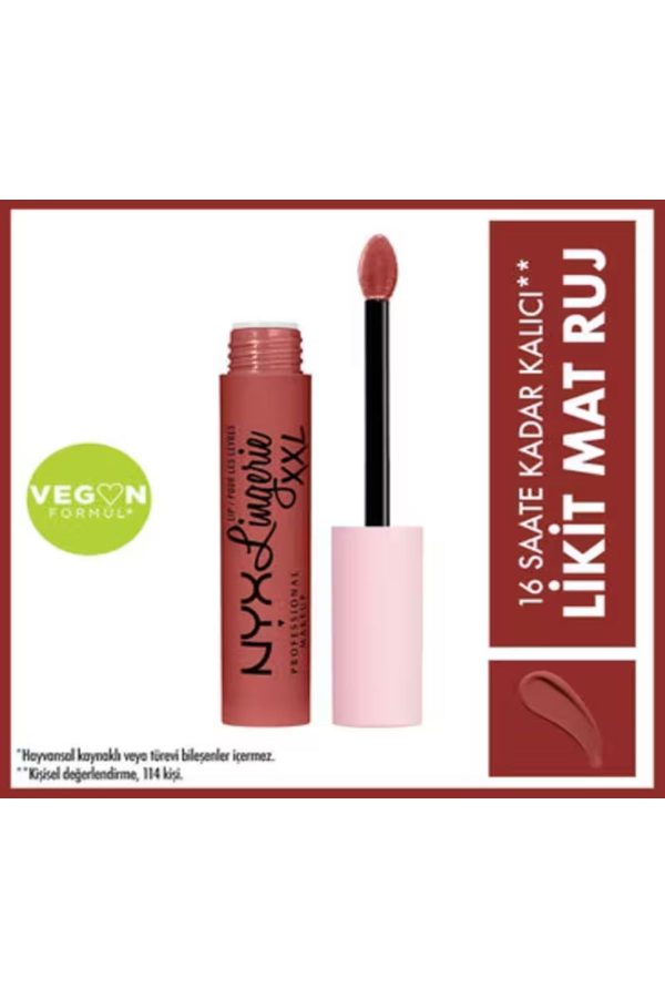 رژ لب اورجینال برند Nyx مدل Lip Lingerie XXL Likit Ruj کد 775745695 - Image 2