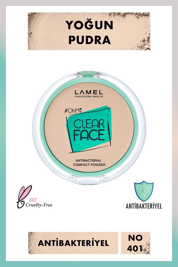 کرم پودر اورجینال برند Lamel cosmetics مدل Ohmy Clear Face Kompakt Pudra کد 645943434