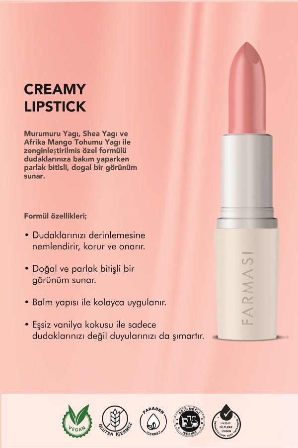رژ لب اورجینال برند Farmasi مدل Creamy Lipstick 09 کد 786884741 - Image 2