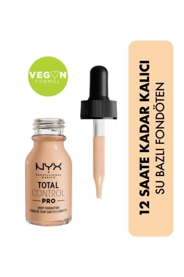 کرم فاندیشن اورجینال برند Nyx professional makeup مدل Total Control Pro Drop Foundation کد 87362656