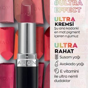 رژ لب اورجینال برند Avon مدل Ultra Kremsi Ruj Frostiest Mauve کد 94423965