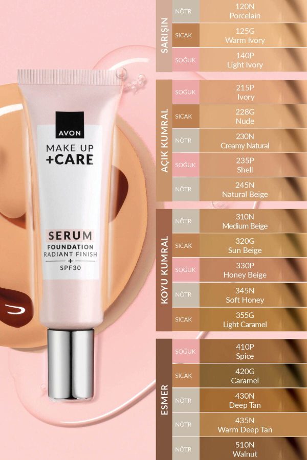 کرم فاندیشن اورجینال برند Avon مدل 3’ü 1 Arada Serum Fondöten کد 802142238 - Image 5