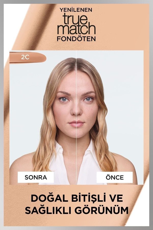 کرم فاندیشن اورجینال برند L oreal paris مدل True Match Bakım Yapan Fondöten کد 1262434 - Image 6