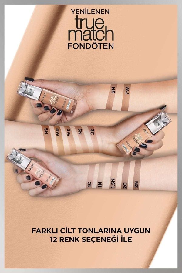 کرم فاندیشن اورجینال برند L oreal paris مدل True Match Bakım Yapan Fondöten کد 1262434 - Image 8