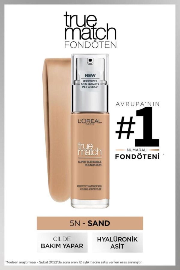 کرم فاندیشن اورجینال برند L oreal paris مدل True Match Bakım Yapan Fondöten کد 1262438