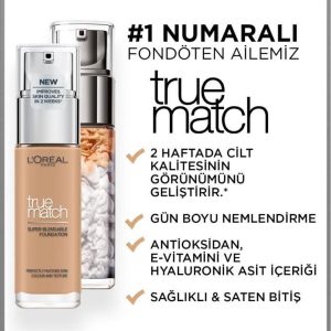 کرم فاندیشن اورجینال برند L oreal paris مدل True Match Bakım Yapan Fondöten کد 1262438