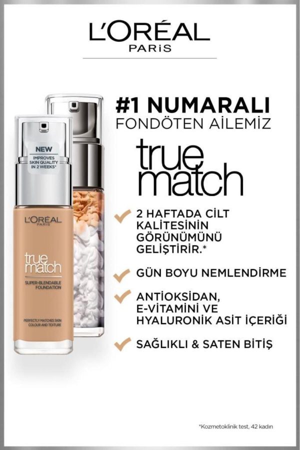 کرم فاندیشن اورجینال برند L oreal paris مدل True Match Bakım Yapan Fondöten کد 1262438 - Image 2
