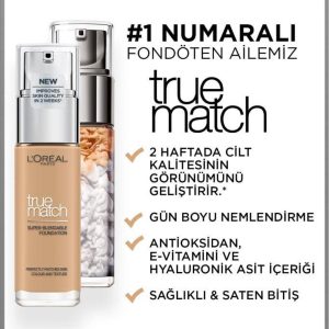 کرم فاندیشن اورجینال برند L oreal paris مدل True Match Bakım Yapan Fondöten کد 1262435