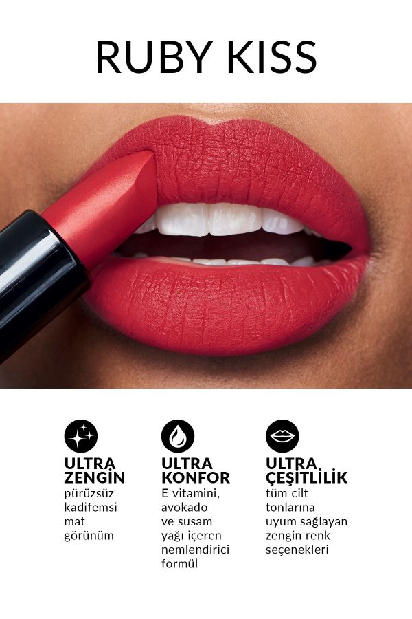 رژ لب اورجینال برند Avon مدل Ultra Mat Ruj Au Naturale کد 822106407 - Image 2