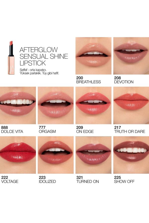 رژ لب اورجینال برند Nars مدل AFTERGLOW SENSUAL SHINE LIPSTICK کد 822358517 - Image 6