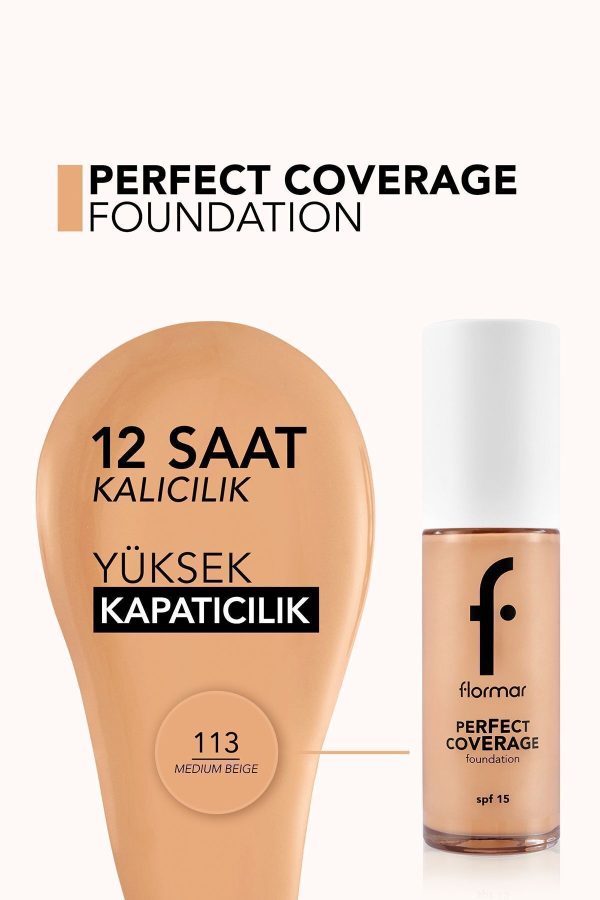 کرم فاندیشن اورجینال برند Flormar مدل Yoğun Kapatıcı Su Bazlı Fondöten کد 1266792 - Image 5