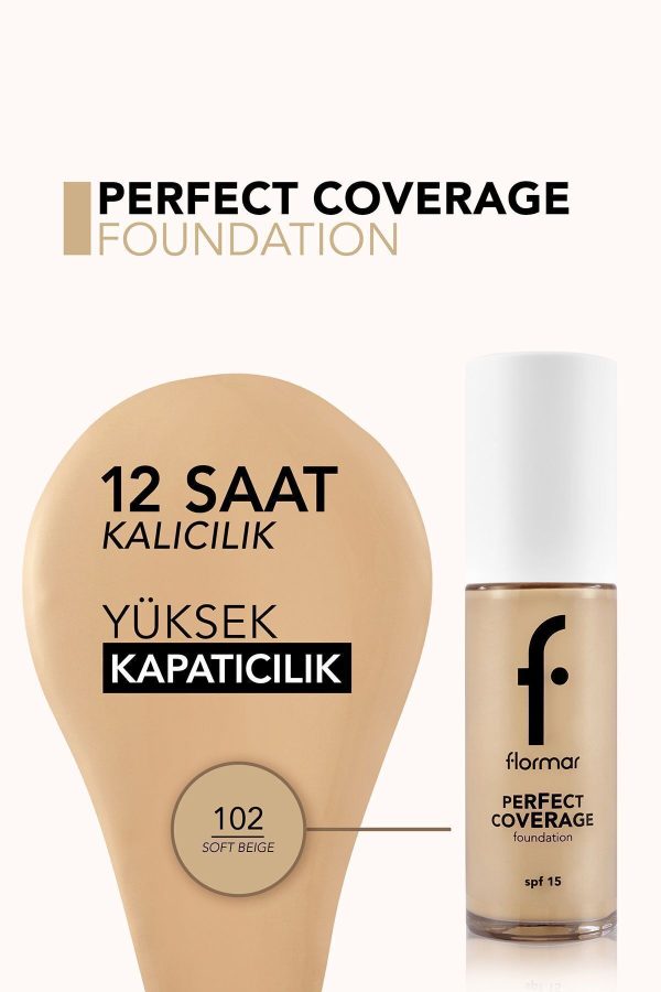 کرم فاندیشن اورجینال برند Flormar مدل Yoğun Kapatıcı Su Bazlı Fondöten کد 1266779 - Image 5
