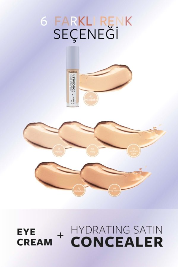 کانسیلر اورجینال برند Pastel مدل Eye Cream Hydrating Satin Concealer کد 770282978 - Image 4