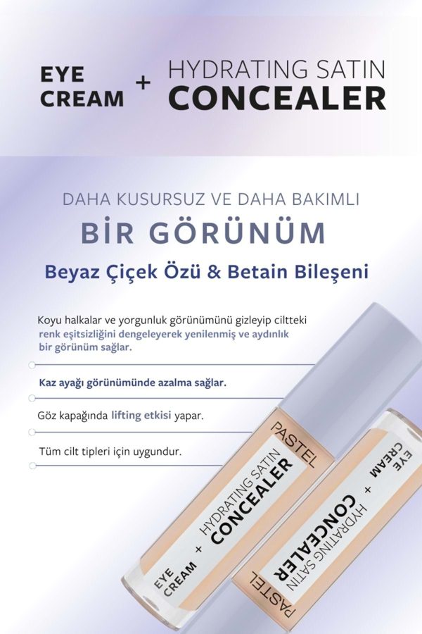 کانسیلر اورجینال برند Pastel مدل Eye Cream Hydrating Satin Concealer کد 770282978 - Image 5
