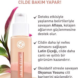 کرم فاندیشن اورجینال برند Yves rocher مدل Detoks Etkili Işıltı Veren Fondöten کد 143846510