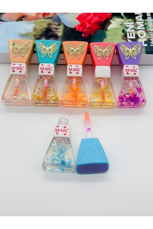 برق لب اورجینال برند Lady beauty مدل 6-Piece Butterfly Design Lip Gloss کد 795043845