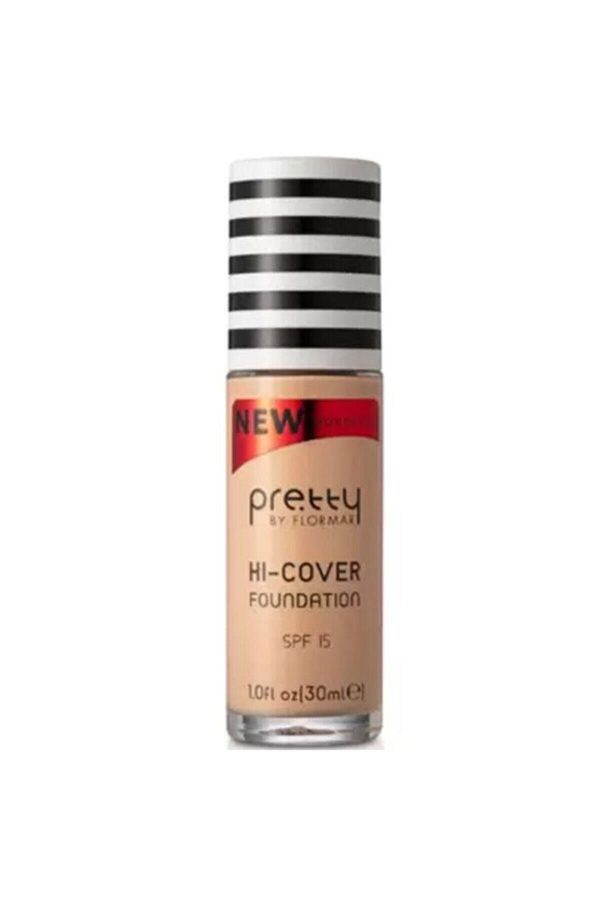 کرم فاندیشن اورجینال برند Pretty by flormar مدل Light Ivory Hı Cover Fondöten کد 33183906
