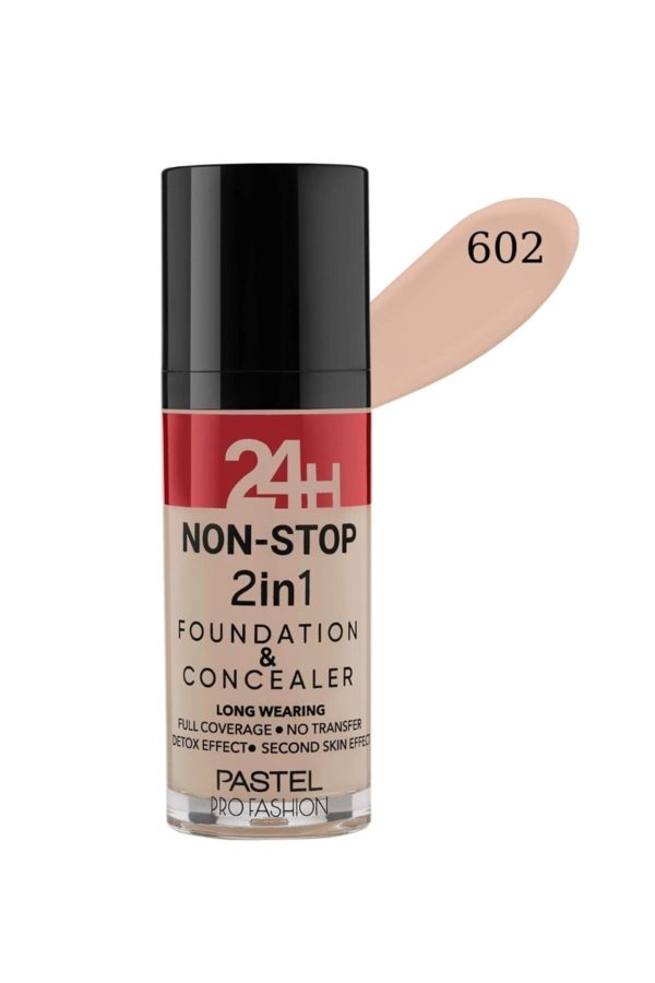 کرم فاندیشن اورجینال برند Pastel مدل 24h Non-stop 2in1 Likit Fondöten کد 234007735
