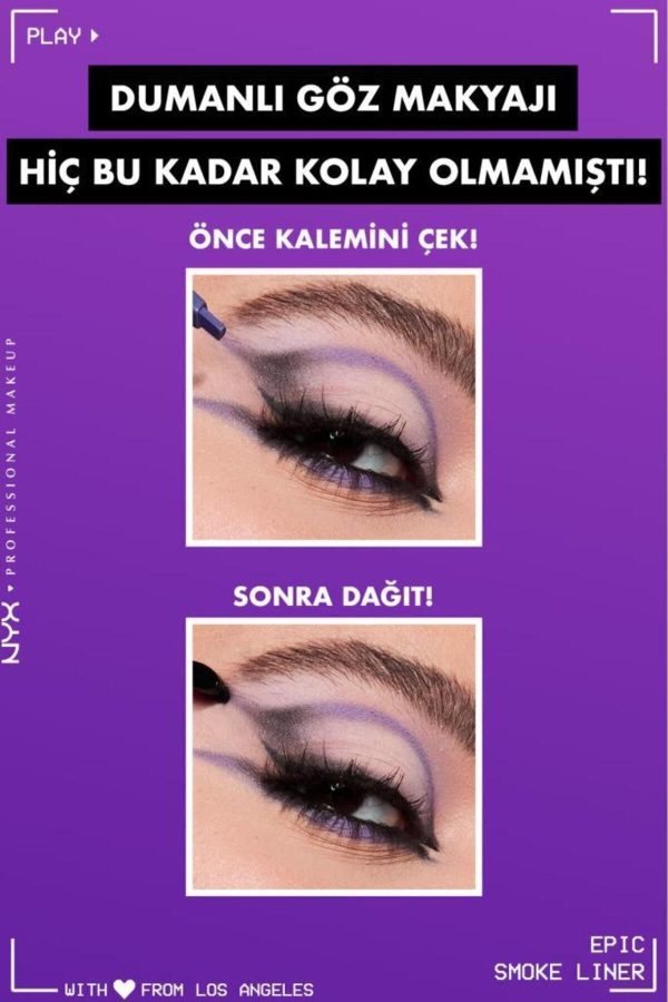 خط چشم اورجینال برند Nyx professional makeup مدل Epic Smoke Liner کد 249620281 - Image 2