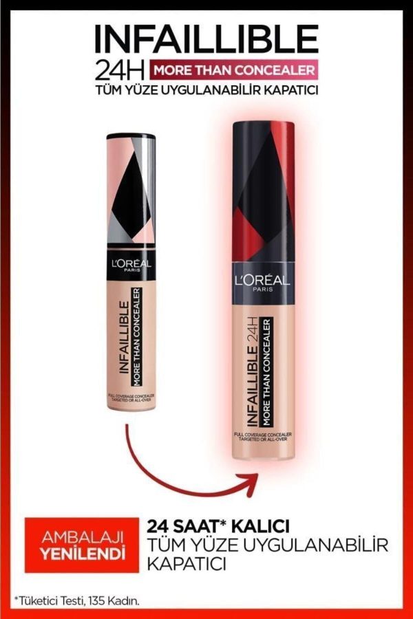 کانسیلر اورجینال برند L oreal paris مدل Infaillible Tüm Yüze Uygulanabilir Kapatıcı کد 234179082 - Image 3