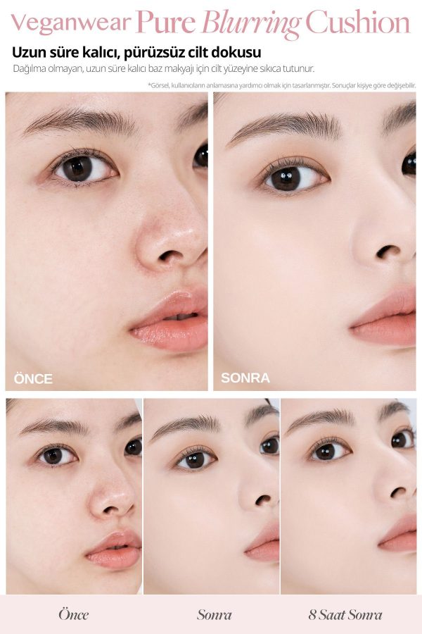 کرم فاندیشن اورجینال برند Clio مدل Veganwear Pure Blurring Cushion+Refill کد 826528783 - Image 5