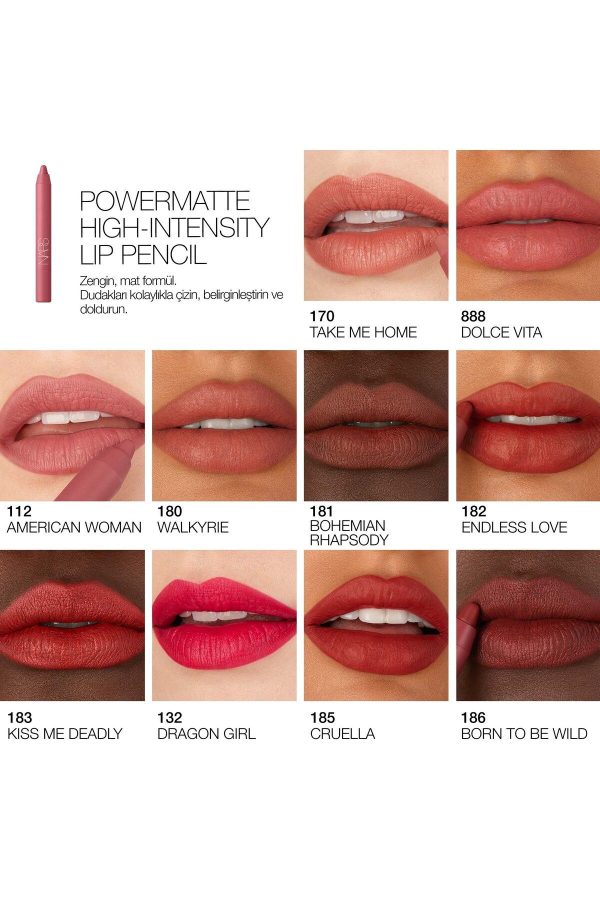 مداد لب اورجینال برند Nars مدل POWERMATTE HIGH INTENSITY LIP PENCIL کد 827953338 - Image 4