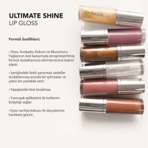 برق لب اورجینال برند Farmasi مدل Ultimate Shine Lip Gloss کد 785845046