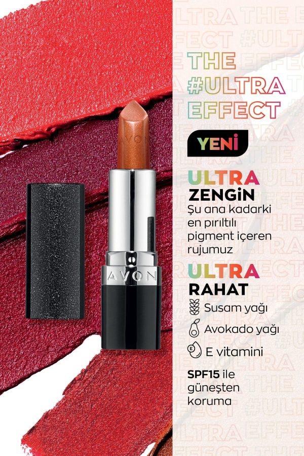 رژ لب اورجینال برند Avon مدل Ultra Pırıltılı Ruj کد 730767837 - Image 2