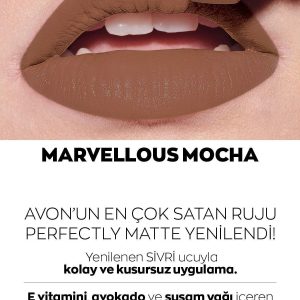 رژ لب اورجینال برند Avon مدل Perfectly Mat Ruj کد 1790696