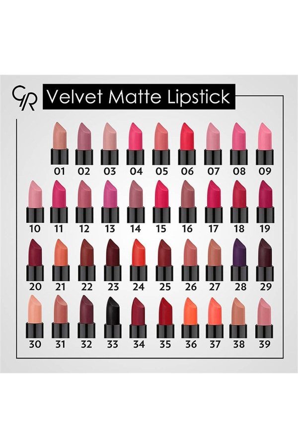 رژ لب اورجینال برند Golden rose مدل Golden Rose Velvet Matte Lipstick کد 344455178 - Image 2