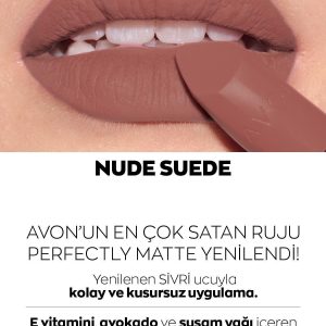 رژ لب اورجینال برند Avon مدل Ultra Mat Ruj Ravishing Rose کد 94408073