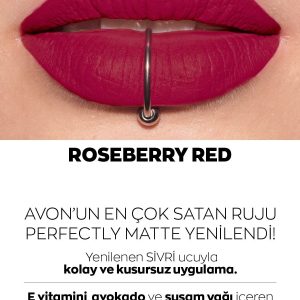 رژ لب اورجینال برند Avon مدل Ultra Mat Ruj Ravishing Rose کد 319995627