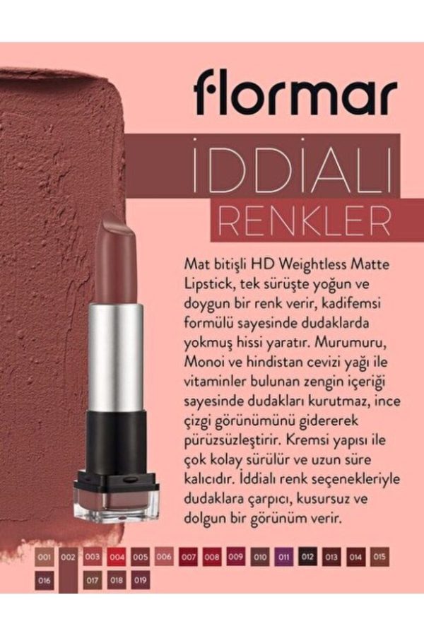 رژ لب اورجینال برند Flormar کد 342492598 - Image 3