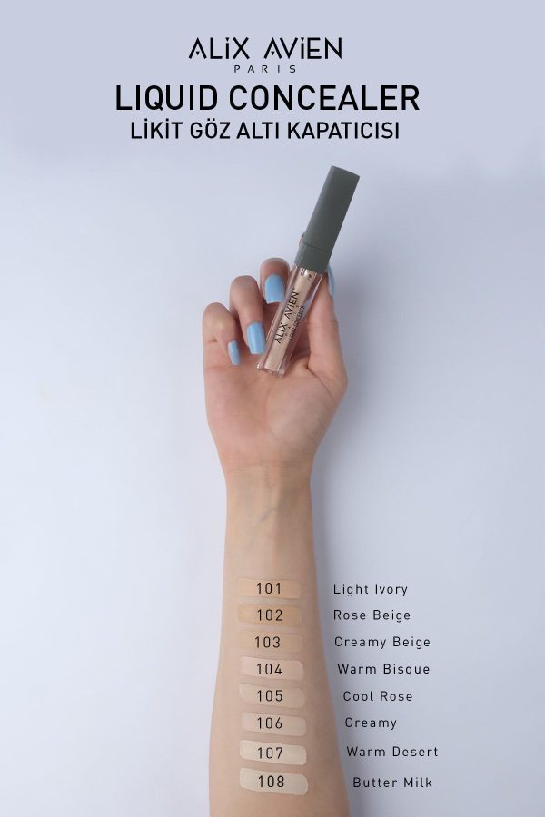 کانسیلر اورجینال برند Alix avien مدل Liquid Concealer 104 Warm Bisque کد 88781385 - Image 3