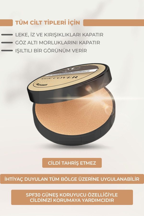 کرم فاندیشن اورجینال برند Magic cover makeup کد 676562337 - Image 3