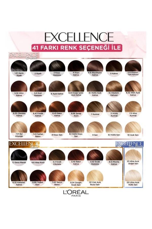 رنگ مو اورجینال برند L oreal paris مدل Excellence Creme Saç Boyası کد 1262241 - Image 8