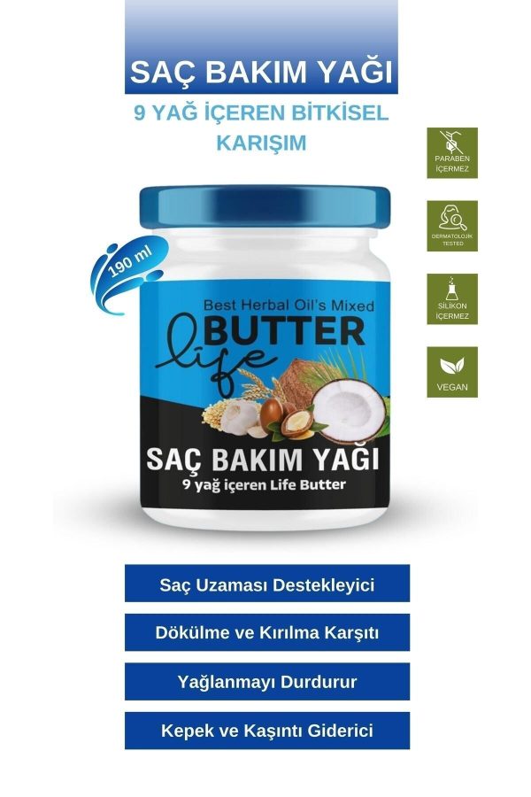 روغن و سرم مو اورجینال برند Life butter کد 143053800 - Image 5