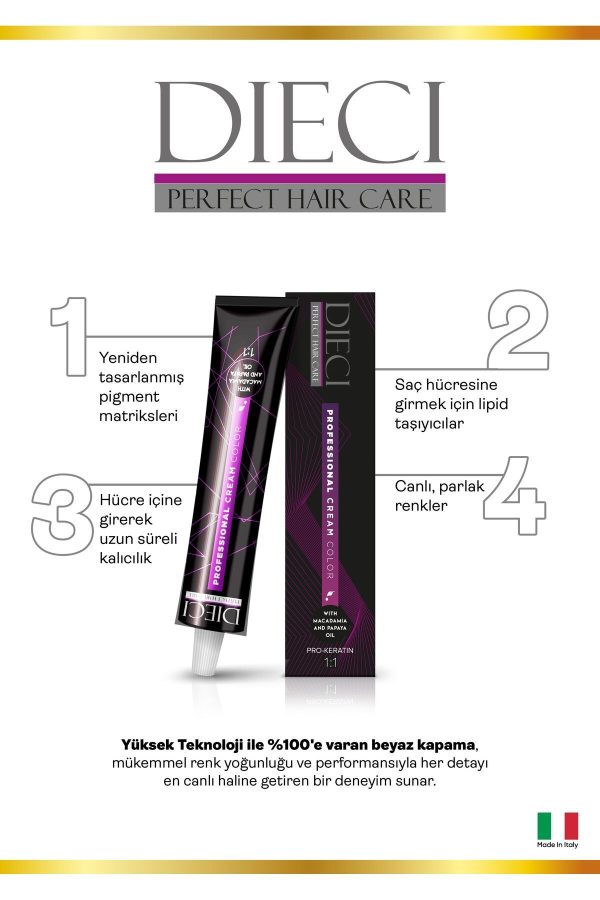 رنگ مو اورجینال برند Dieci مدل Ten Tubes of Hair Dye کد 830906527 - Image 2