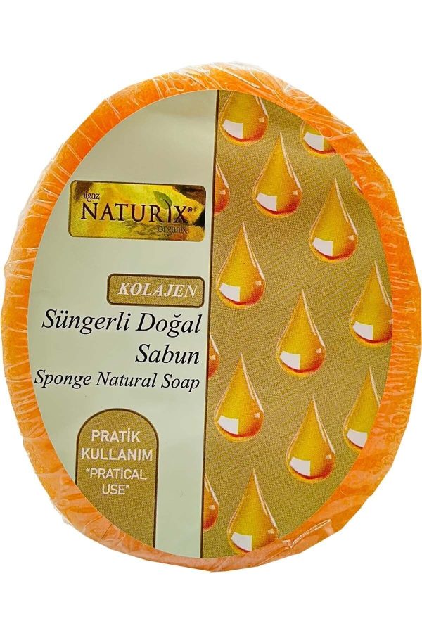 صابون جامد اورجینال برند Naturix مدل Natural Collagen Soap with Sponge کد 807696005 - Image 2