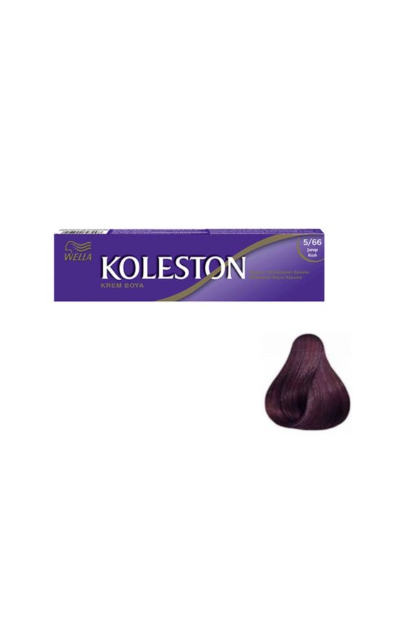 رنگ مو اورجینال برند Wella مدل Tüp Boya Şarap Kızılı 5/66 کد 257892373