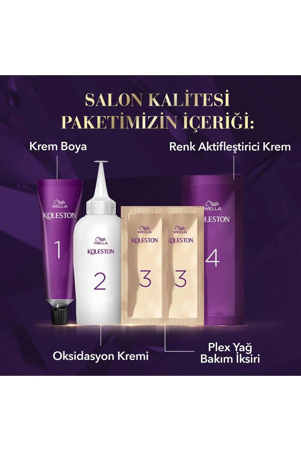رنگ مو اورجینال برند Wella مدل Koleston Supreme Kit Saç Boyası کد 769835449 - Image 5