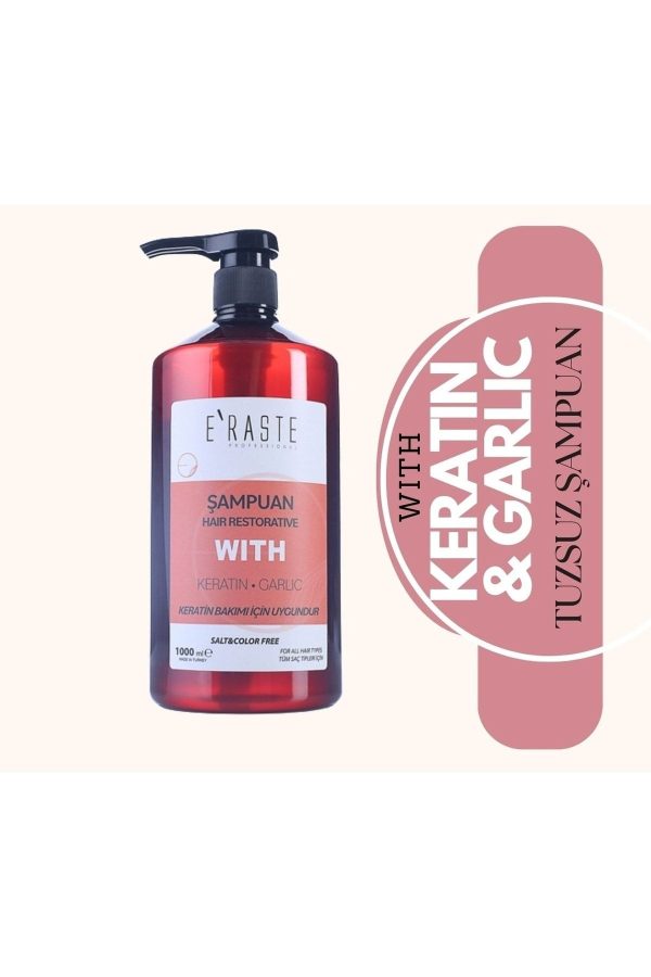شامپو اورجینال برند Eraste مدل Keratin & Garlic Treatment Shampoo کد 299664138